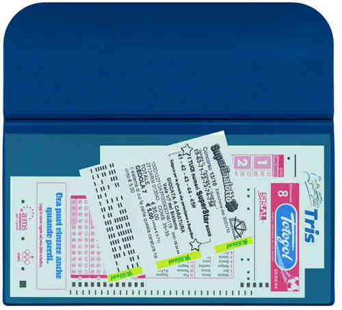 PORTALOTTO IN PVC CON PATTINA CM.23x12,5 (CHIUSO) ROSSO